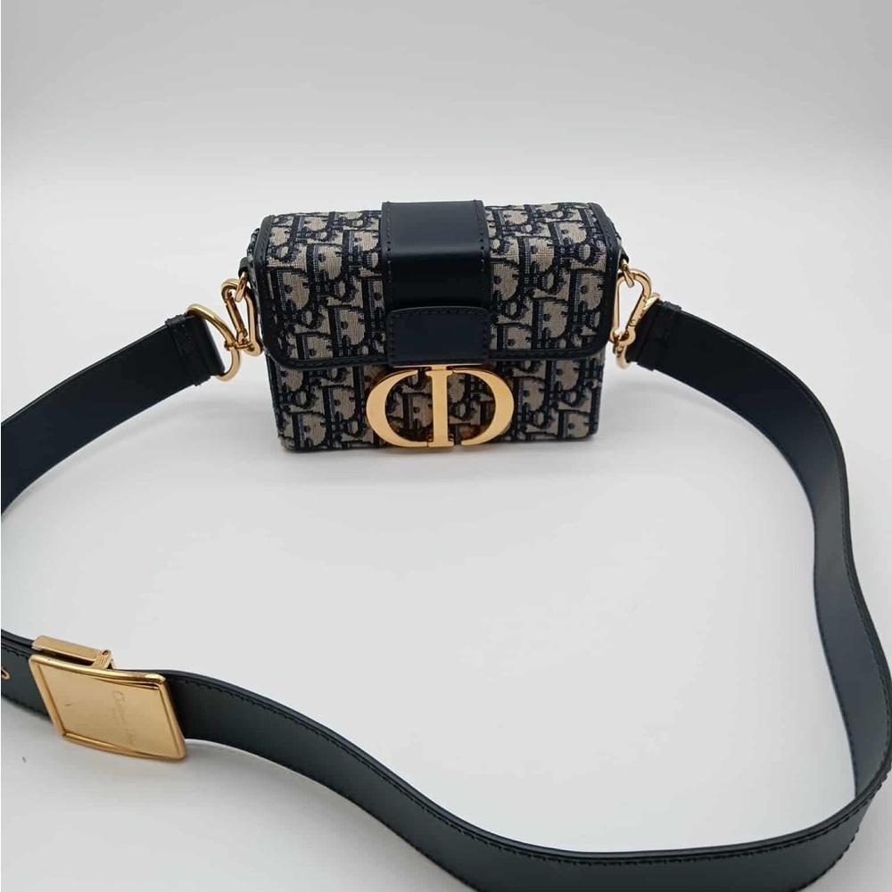 Dior Monogram Blue and Gold Clutch - Picture 4 of 16